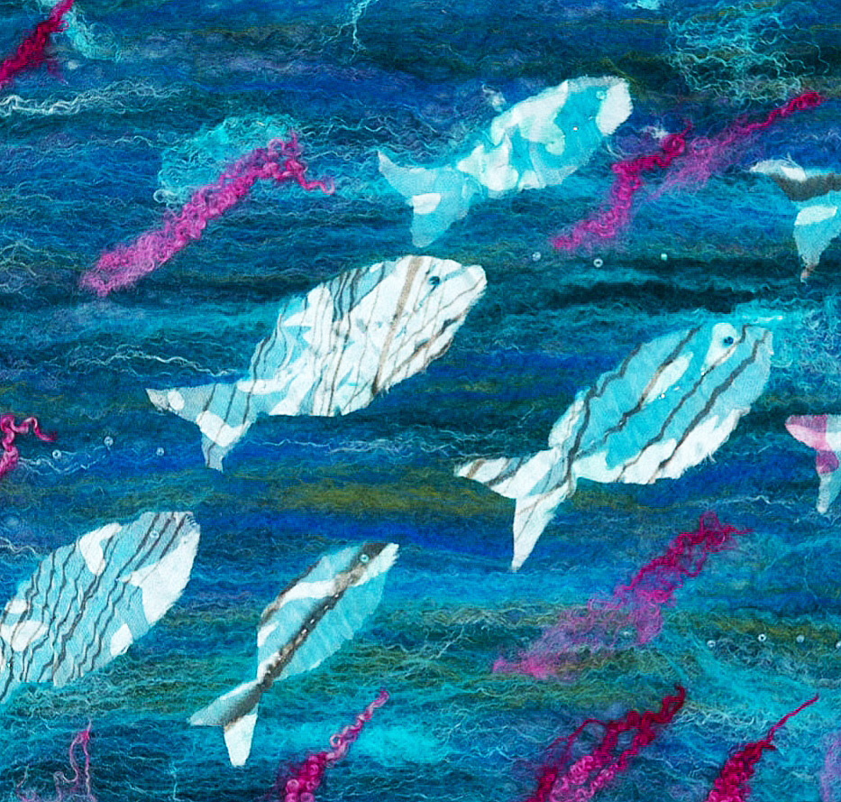 Shoal greetings card nuno felt