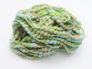 Sherbert Pips beaded hand spun merion and silk yarn