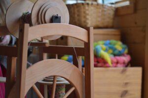 part of an Ashford country spinner 2 spinning wheel