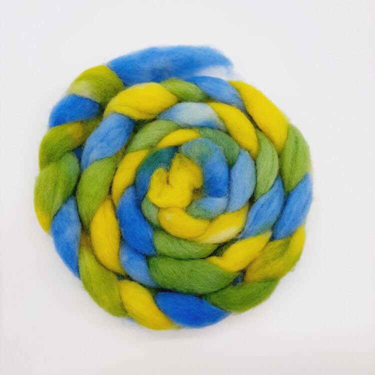 Hand Dyed Romney - Blue Tits - Image 3